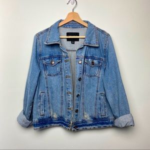 Forever 21+ Distressed Jean Jacket